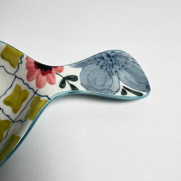 Anthropologie Sissinghurst Castle Spoon Rest Estudio Flores Hand Painted Cottage - Picture 5 of 10